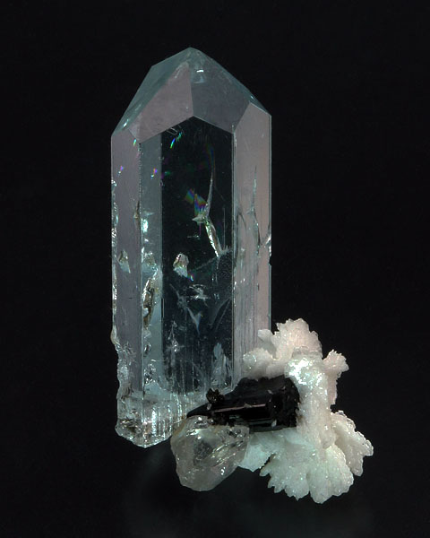 Left Half of Aquamarine, Schorl, Clevelandite and Quartz